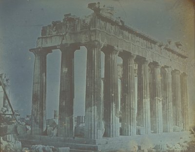 Facade and North Colonnade of the Parthenon on the Acropolis, Athens by Philibert Joseph Girault de Prangey